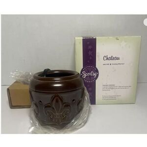 Scentsy Chateau Mid Size Warmer Fleur De Lis Retired Authentic NEW
